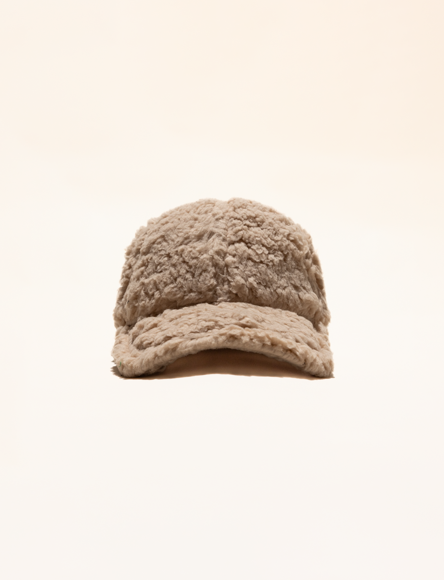 baseball cap in teddy sherpa