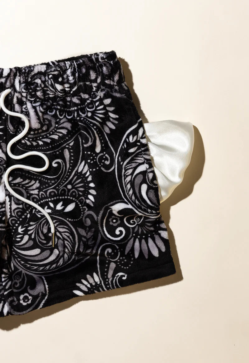 paisley plushie shorts