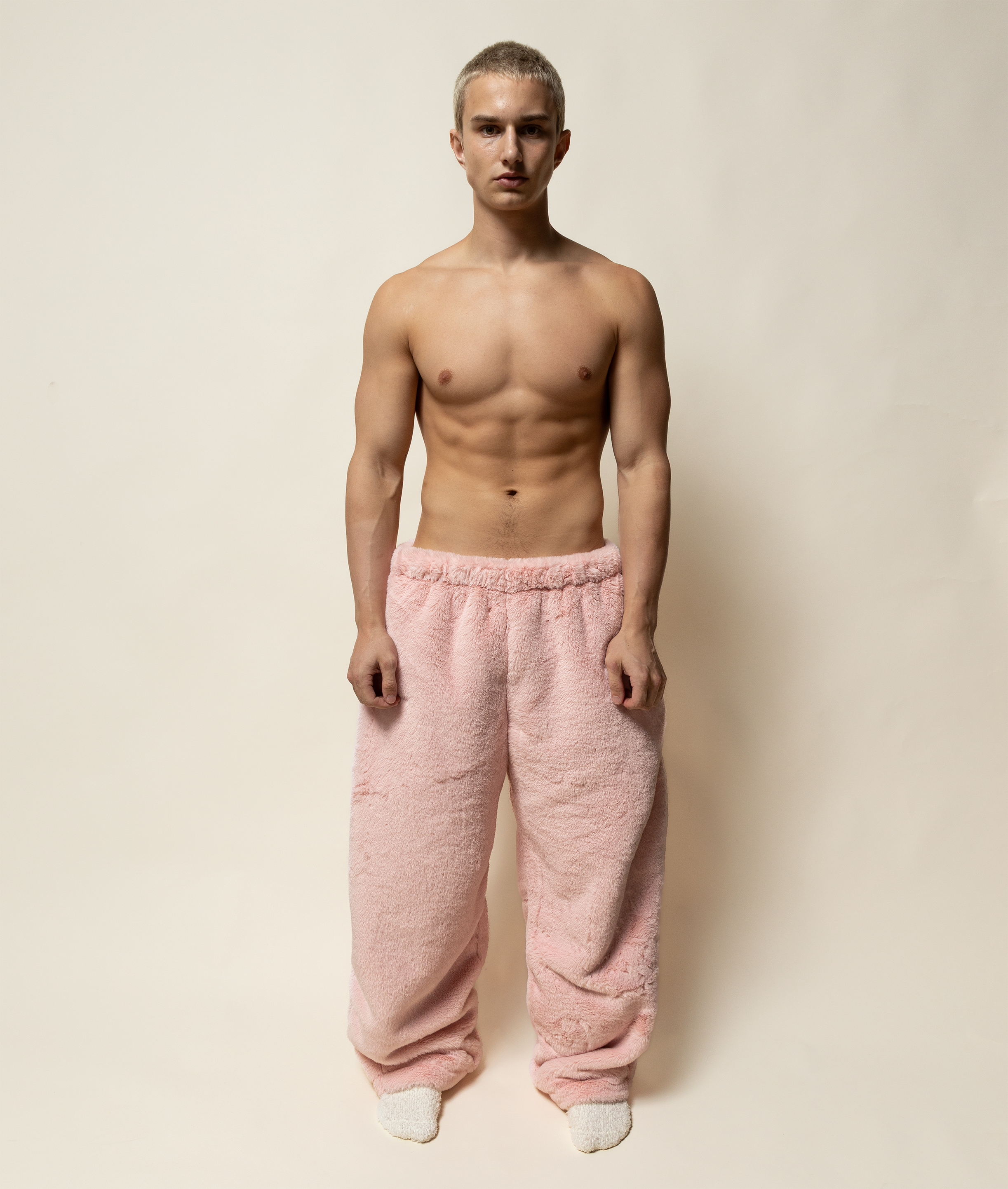 baggy sweats in minky fur