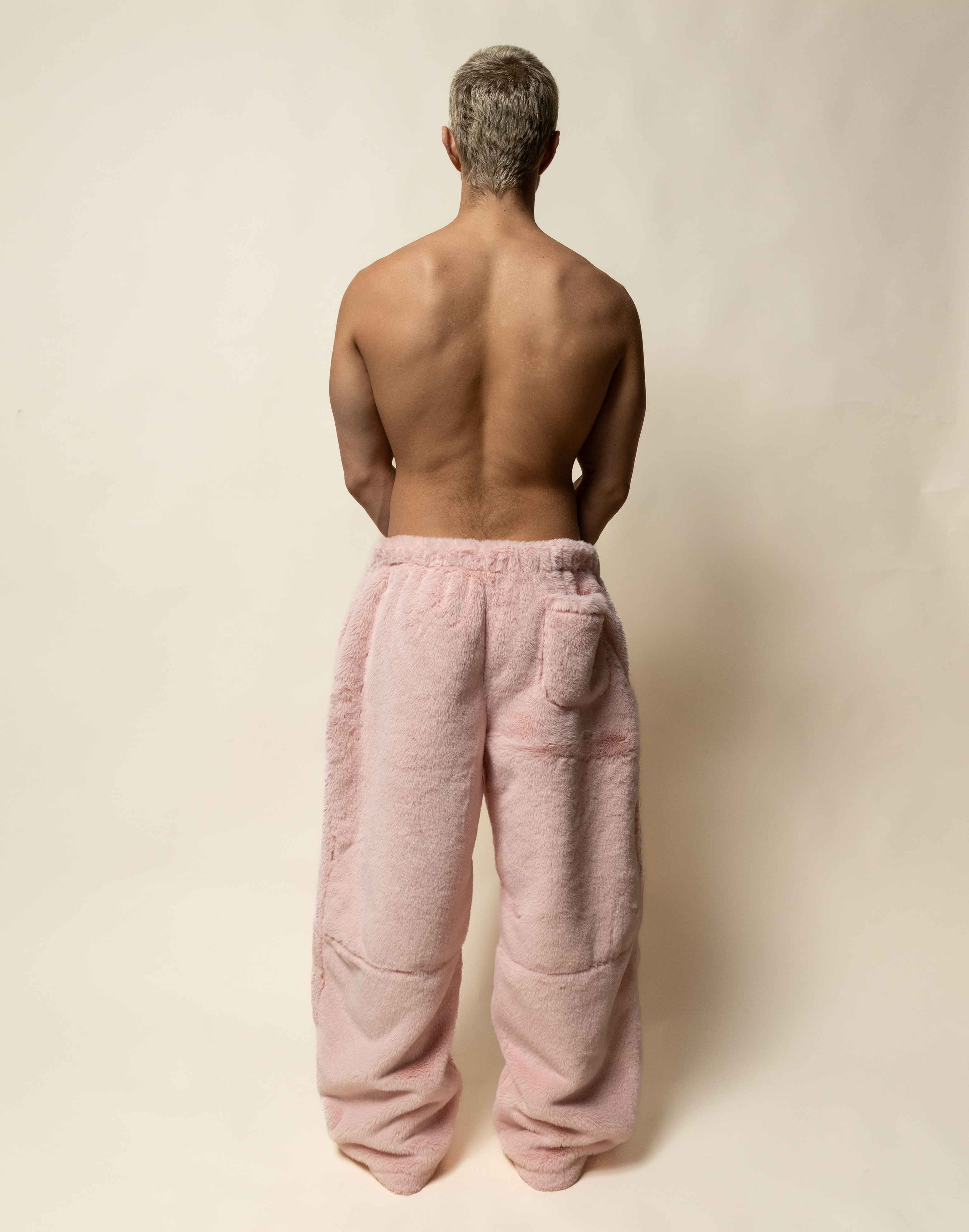 baggy sweats in minky fur