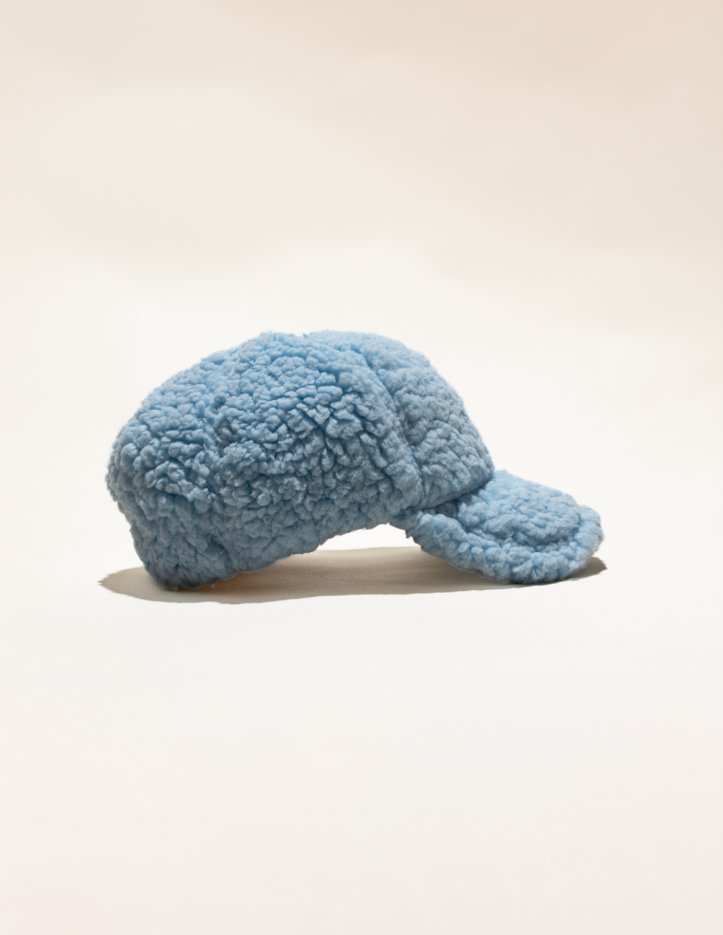 baseball cap in teddy sherpa