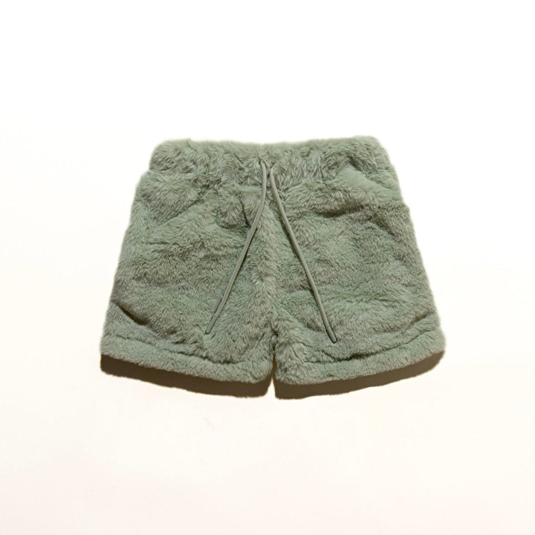 5" shorts in minky fur
