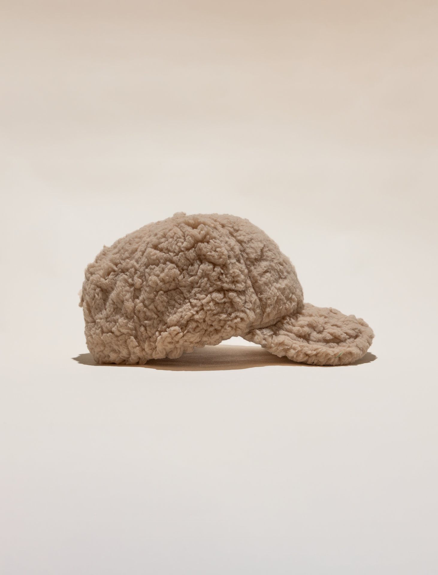 baseball cap in teddy sherpa