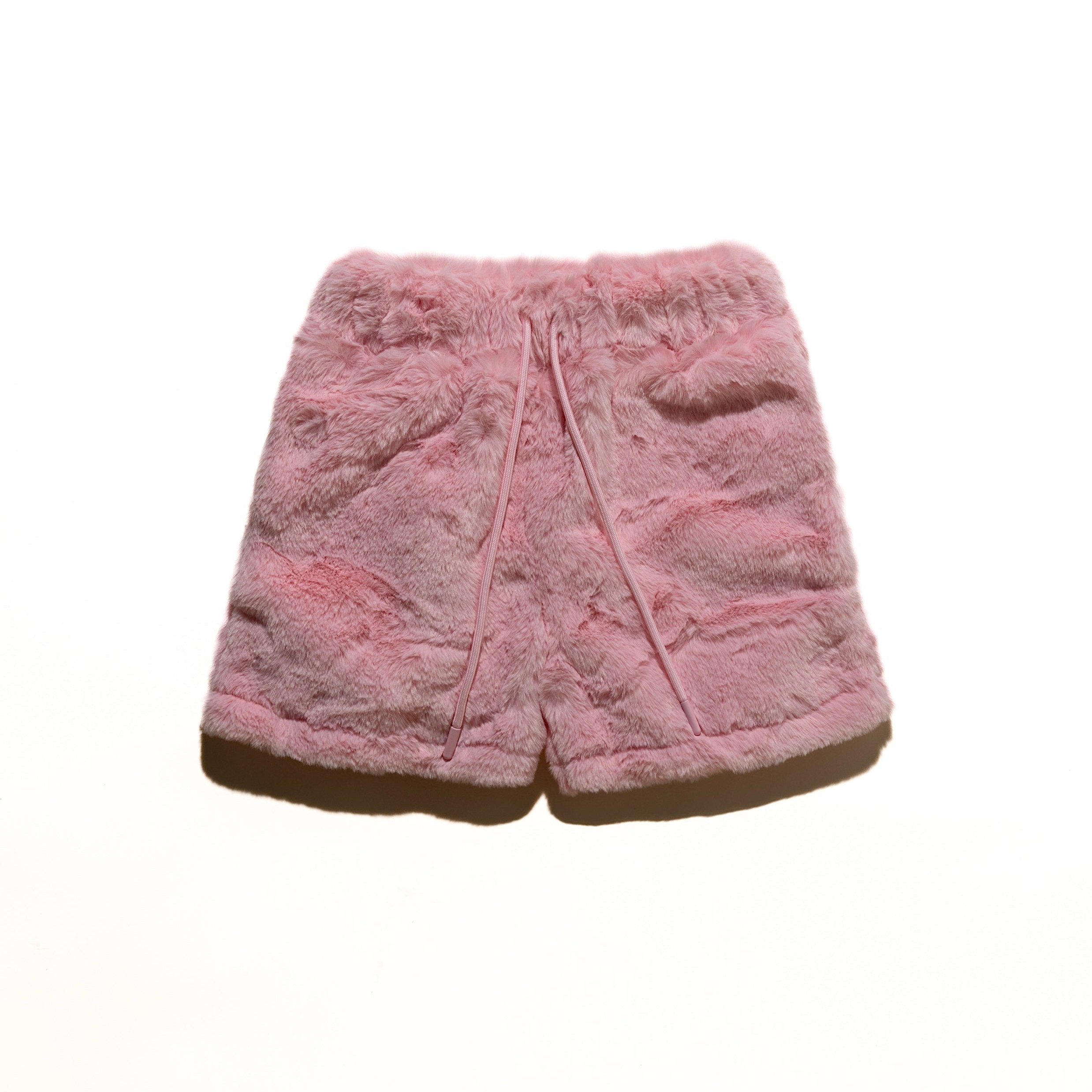 5" shorts in minky fur