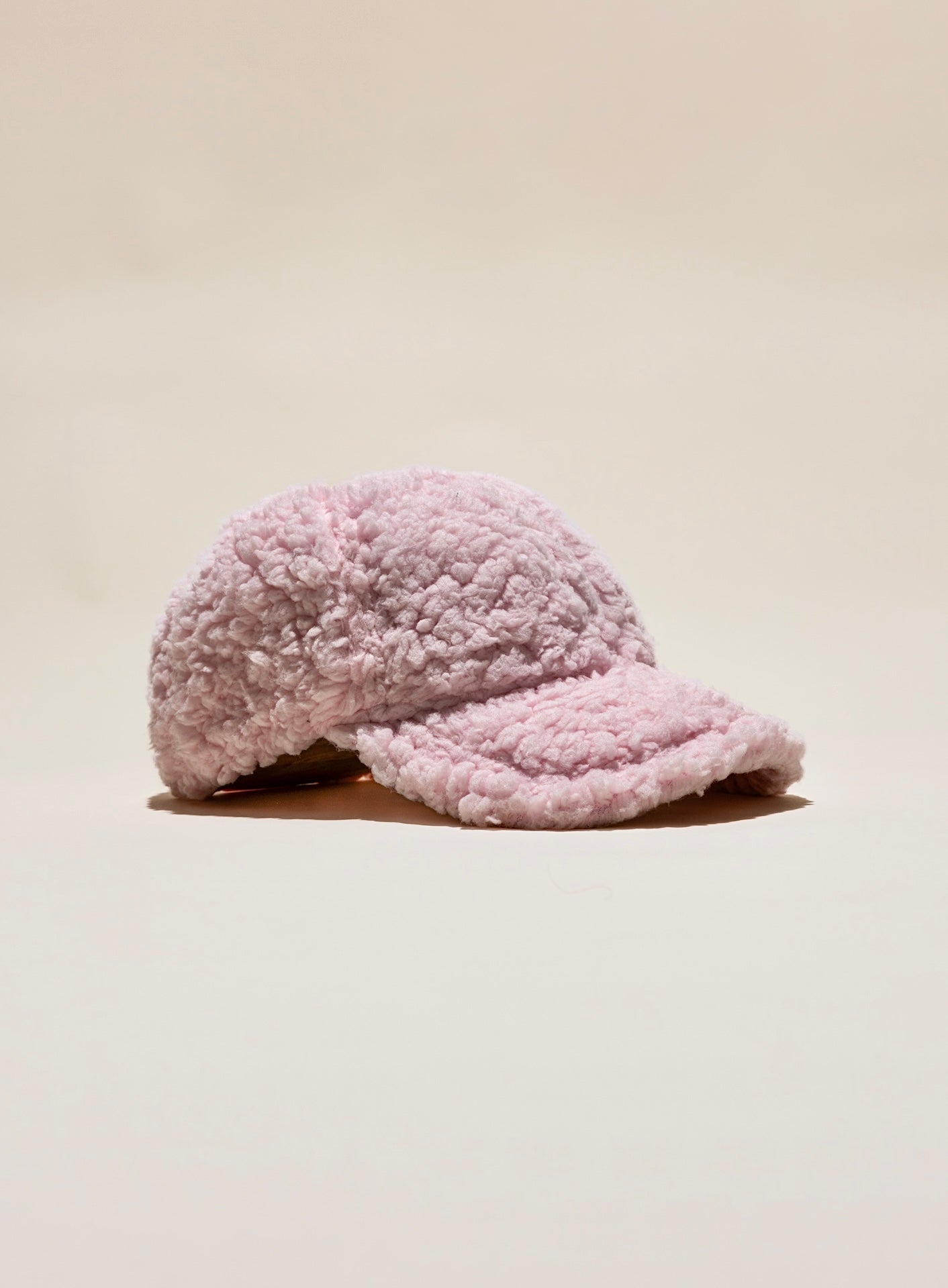 baseball cap in teddy sherpa