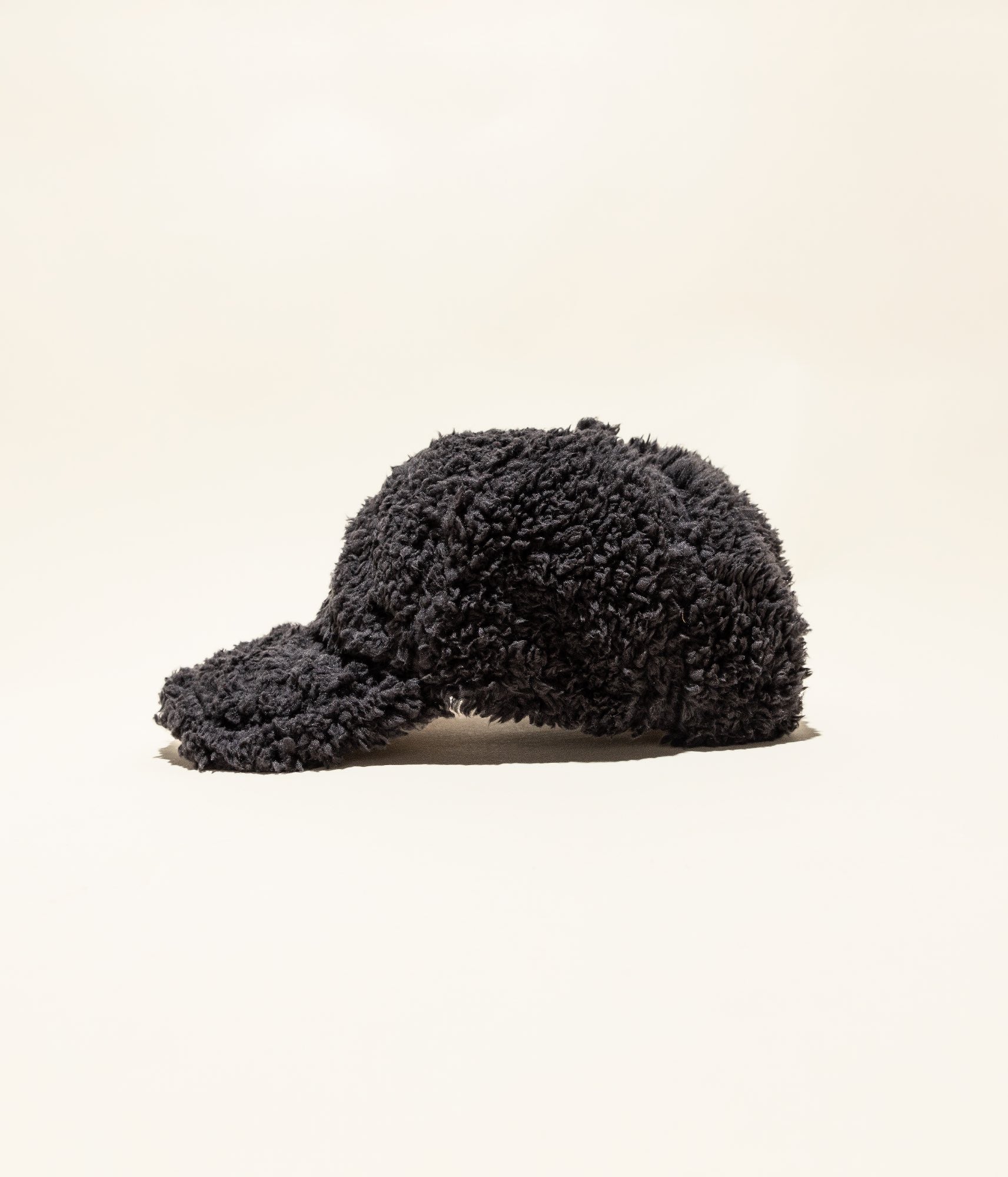 baseball cap in teddy sherpa