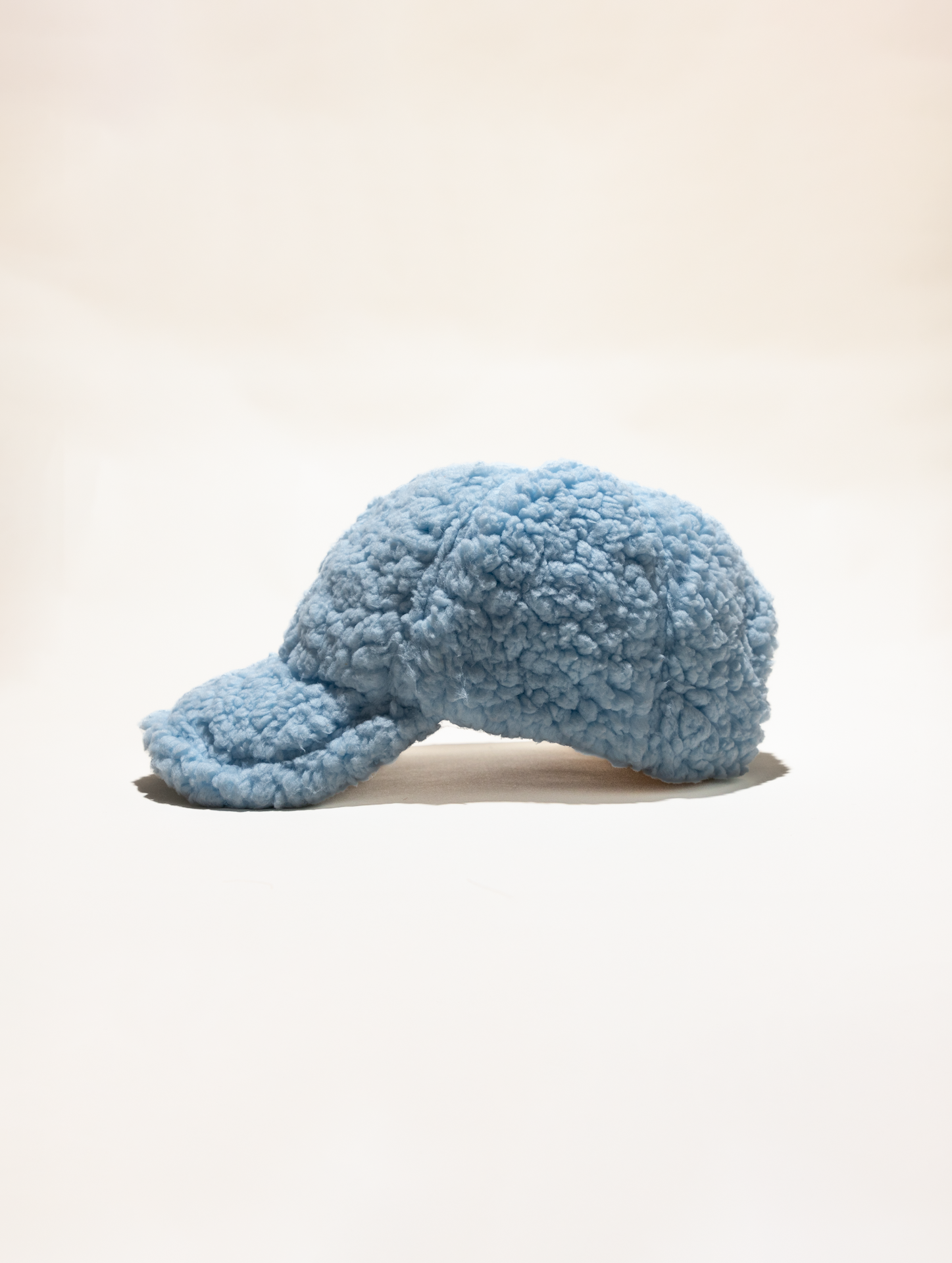 baseball cap in teddy sherpa