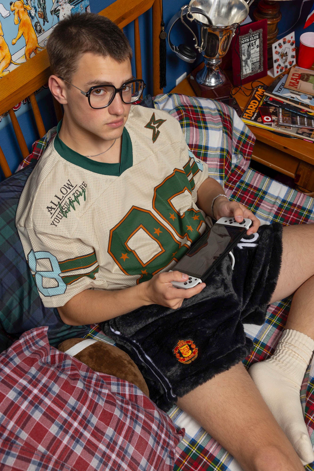 fur soccer shorts - midnight