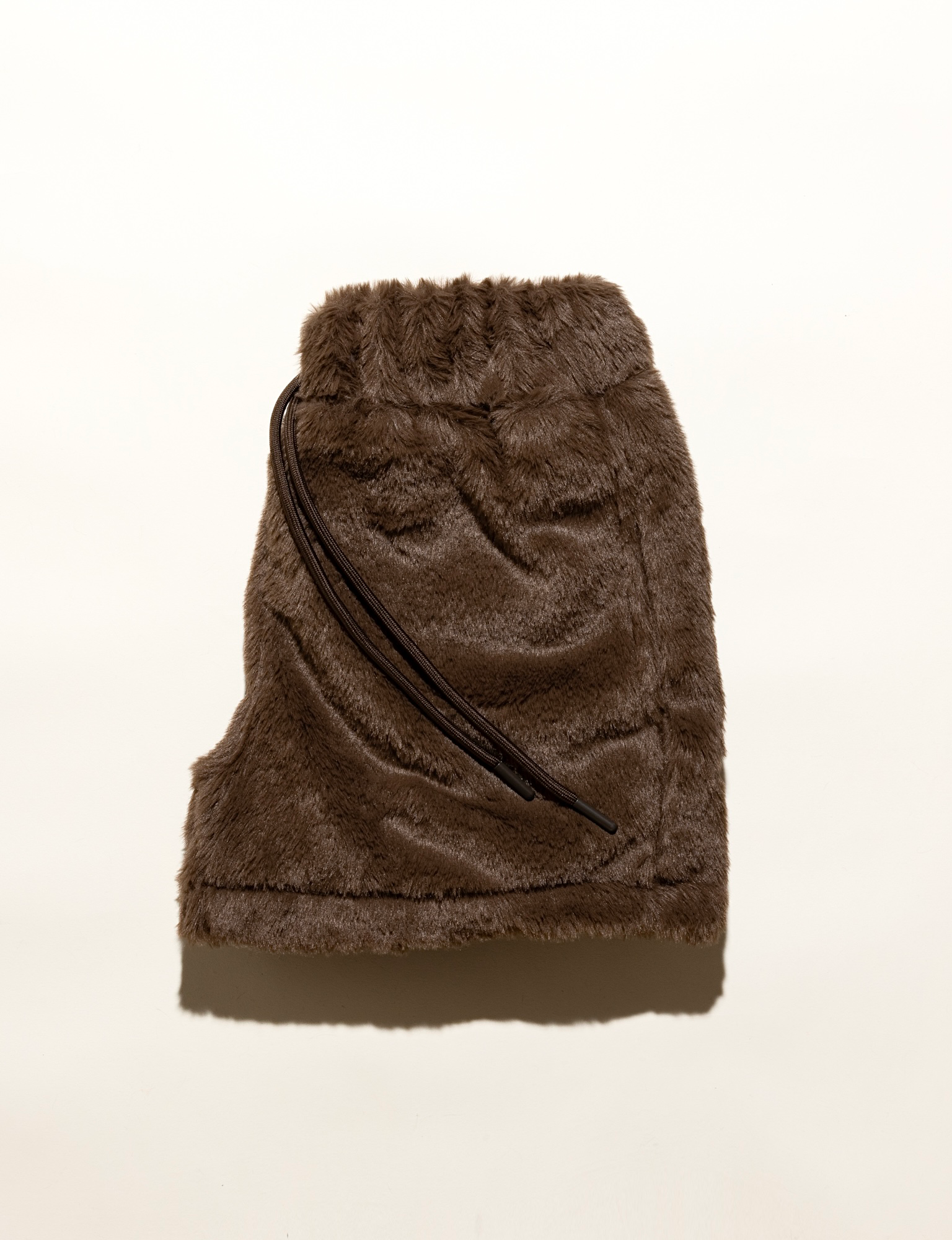 5" shorts in minky fur