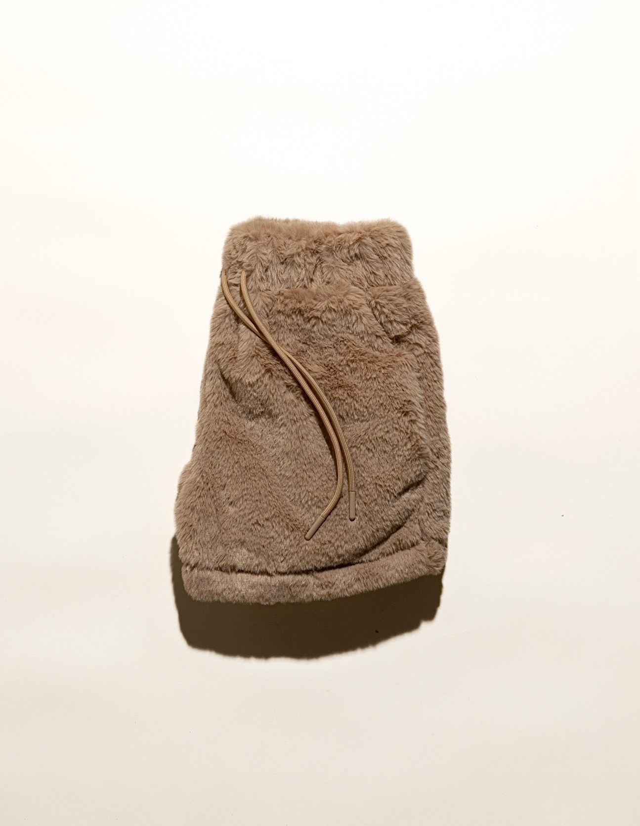 5" shorts in minky fur