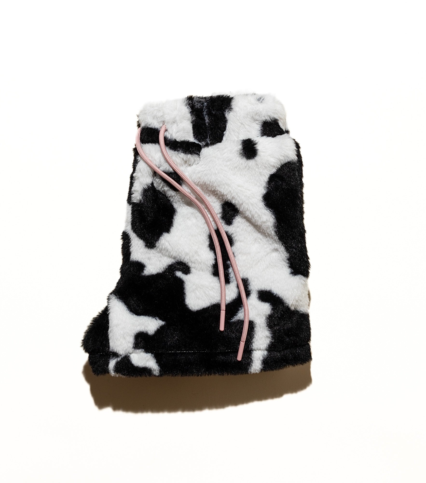 5" shorts in cow print fur