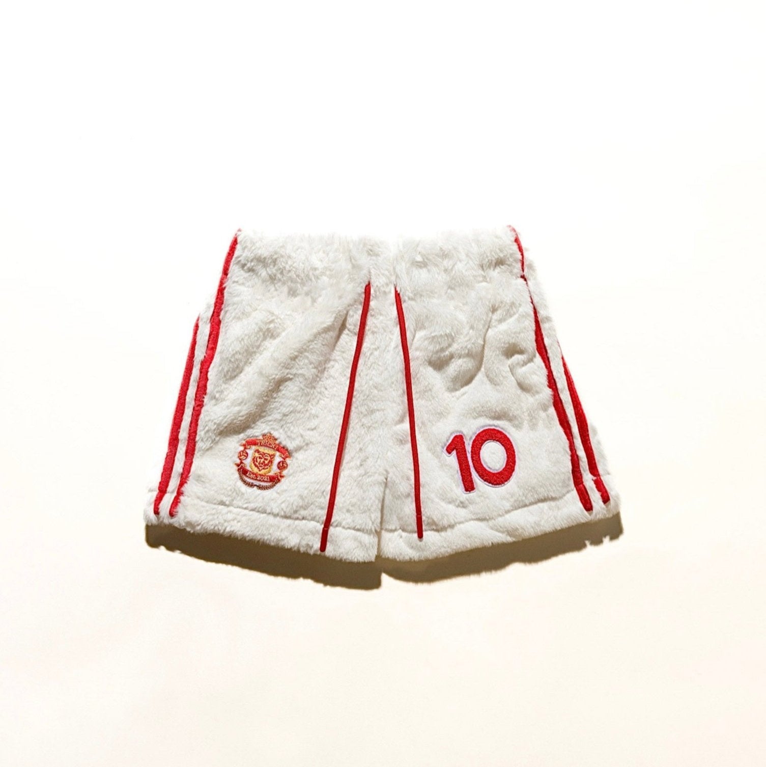 5" soccer shorts in minky fur