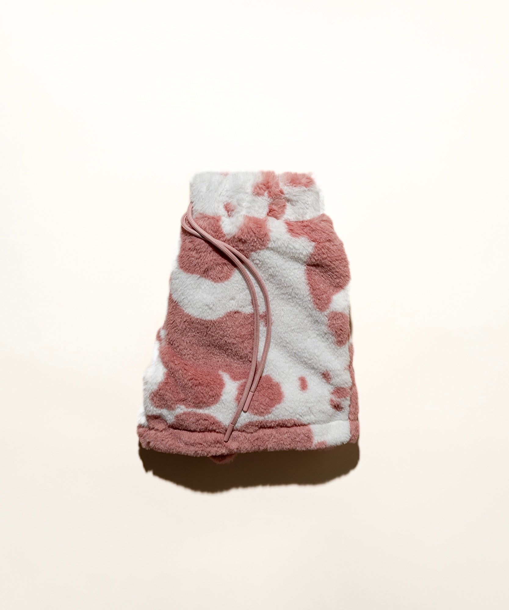 5" shorts in cow print fur