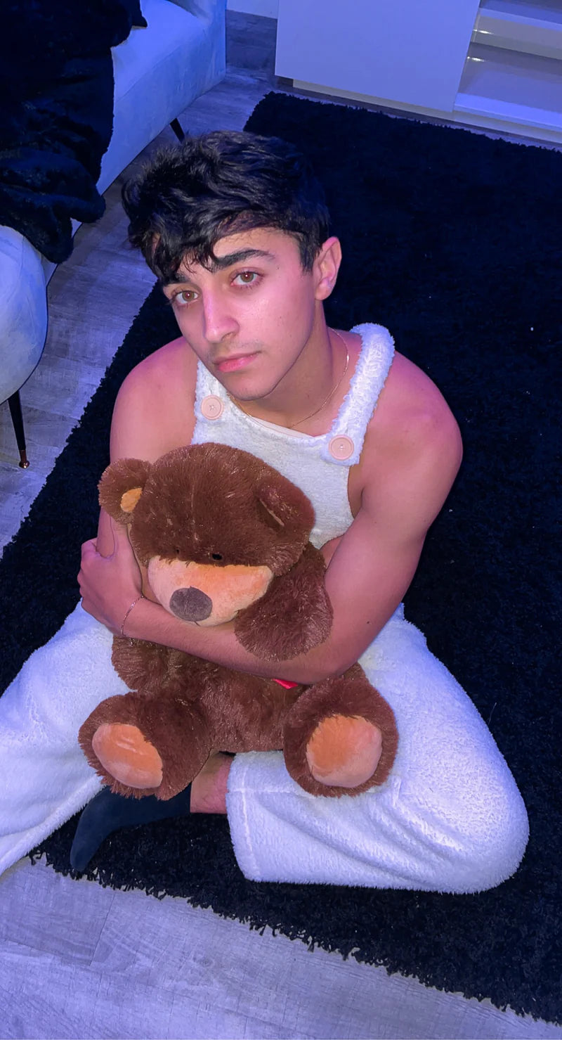 teddy sherpa overalls