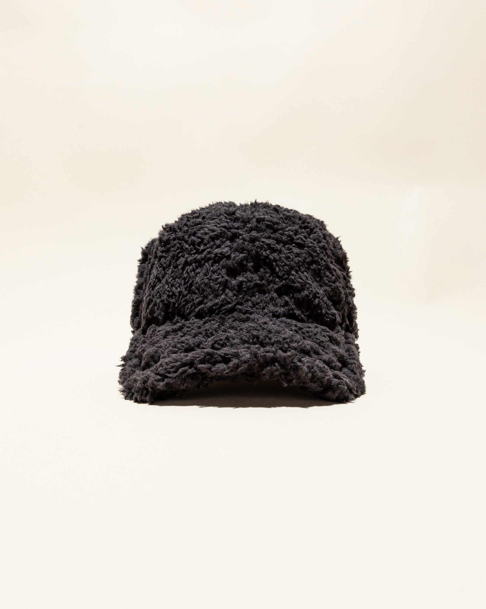 baseball cap in teddy sherpa