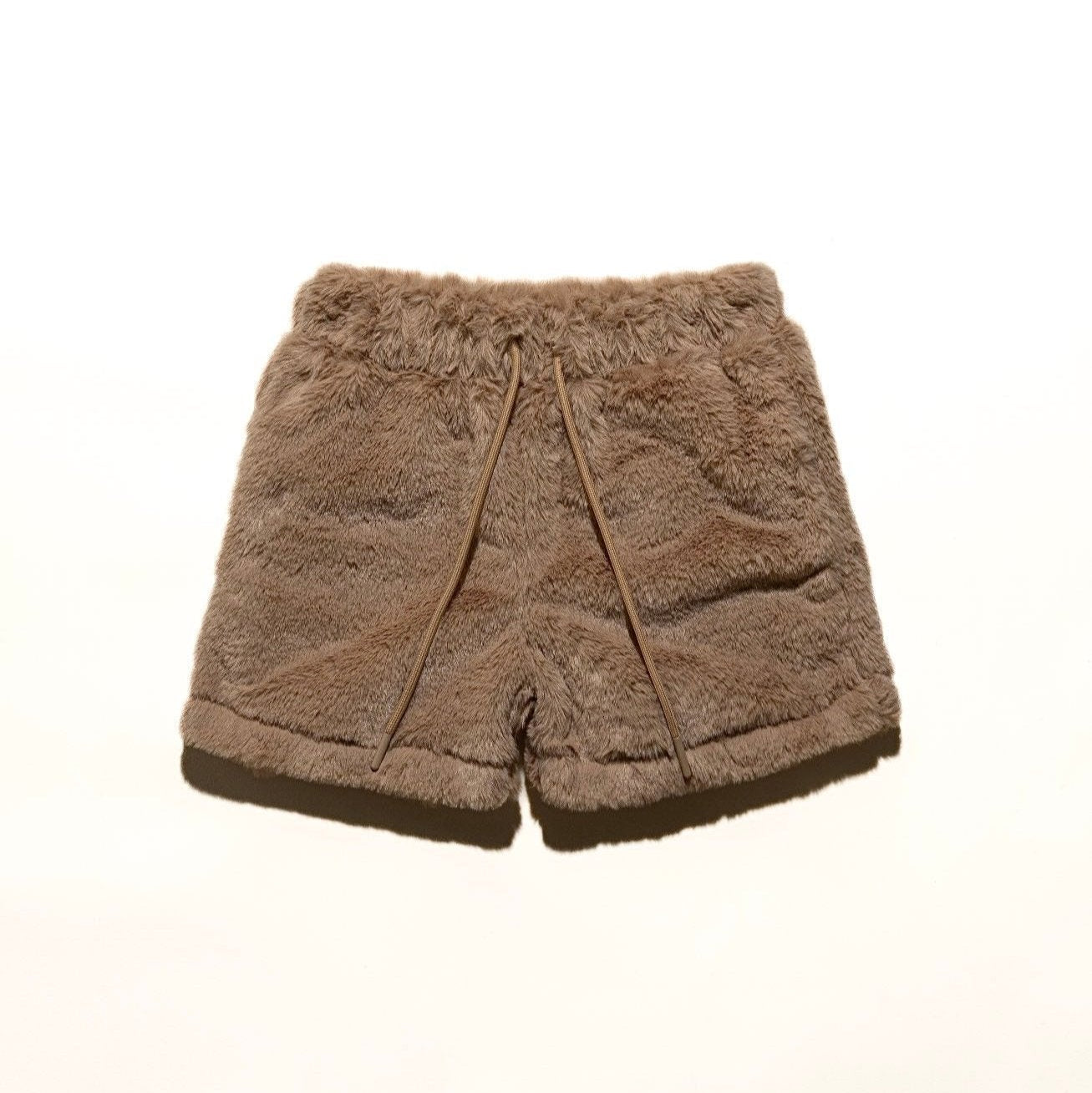 5" shorts in minky fur