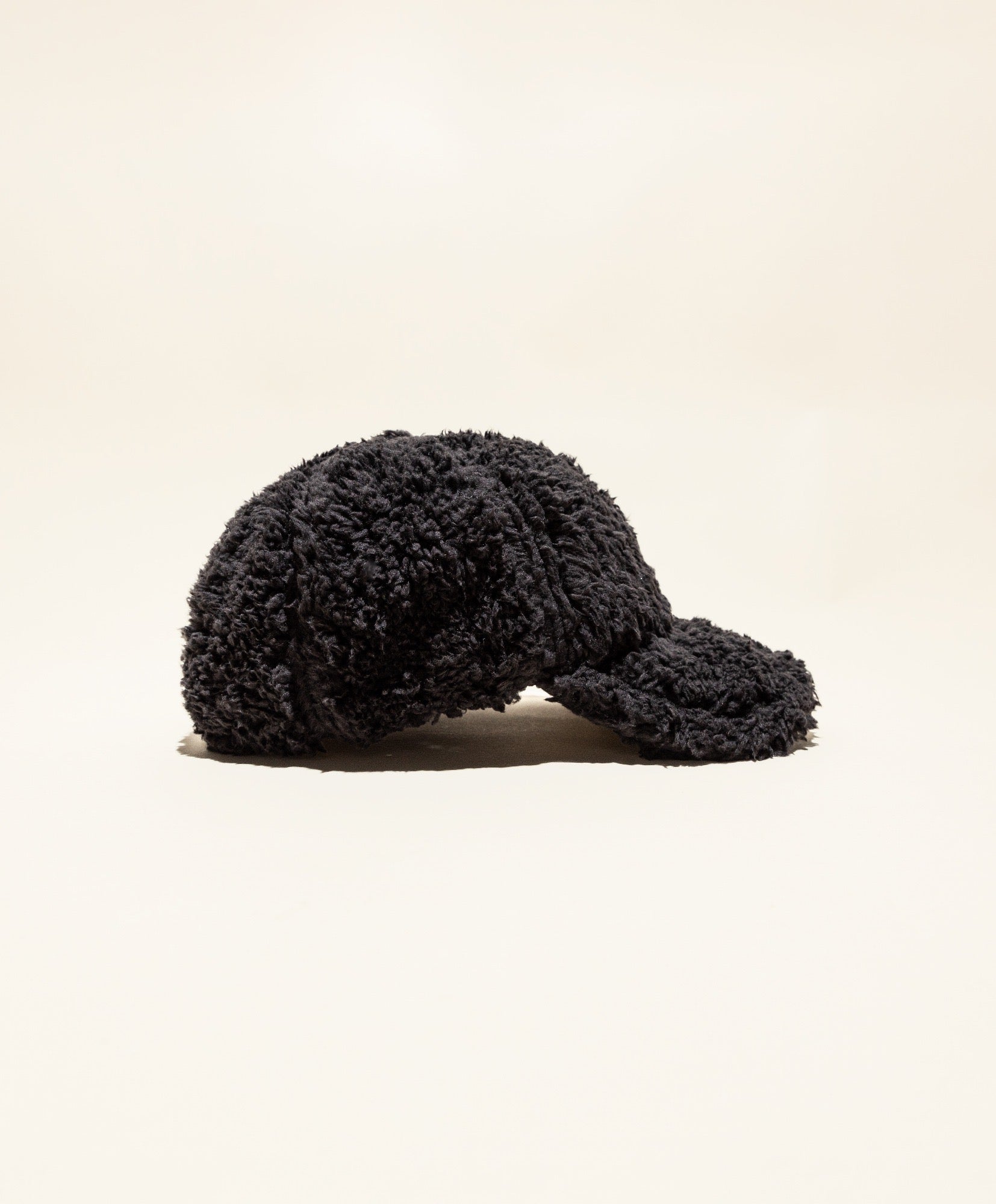 baseball cap in teddy sherpa