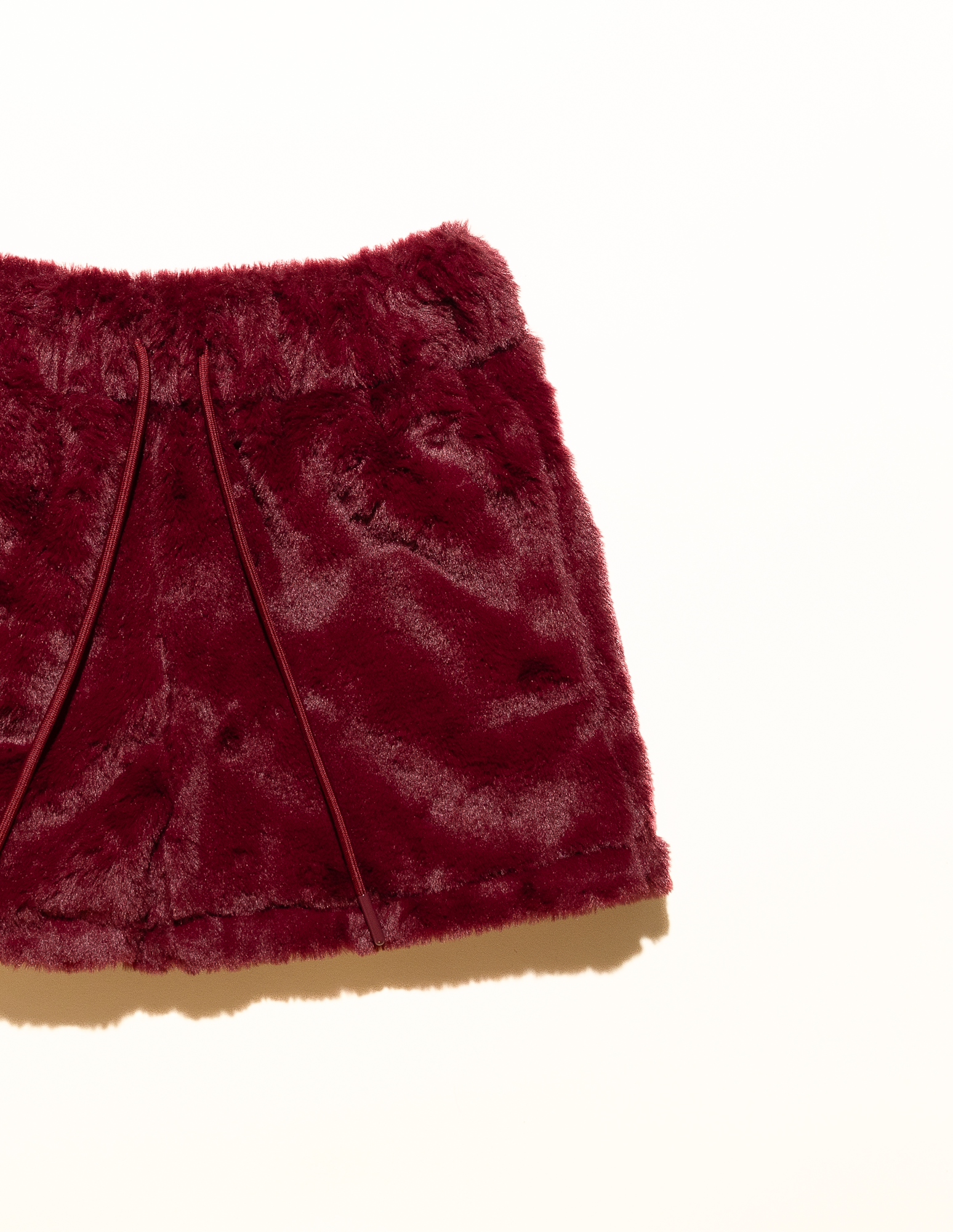 5" shorts in minky fur