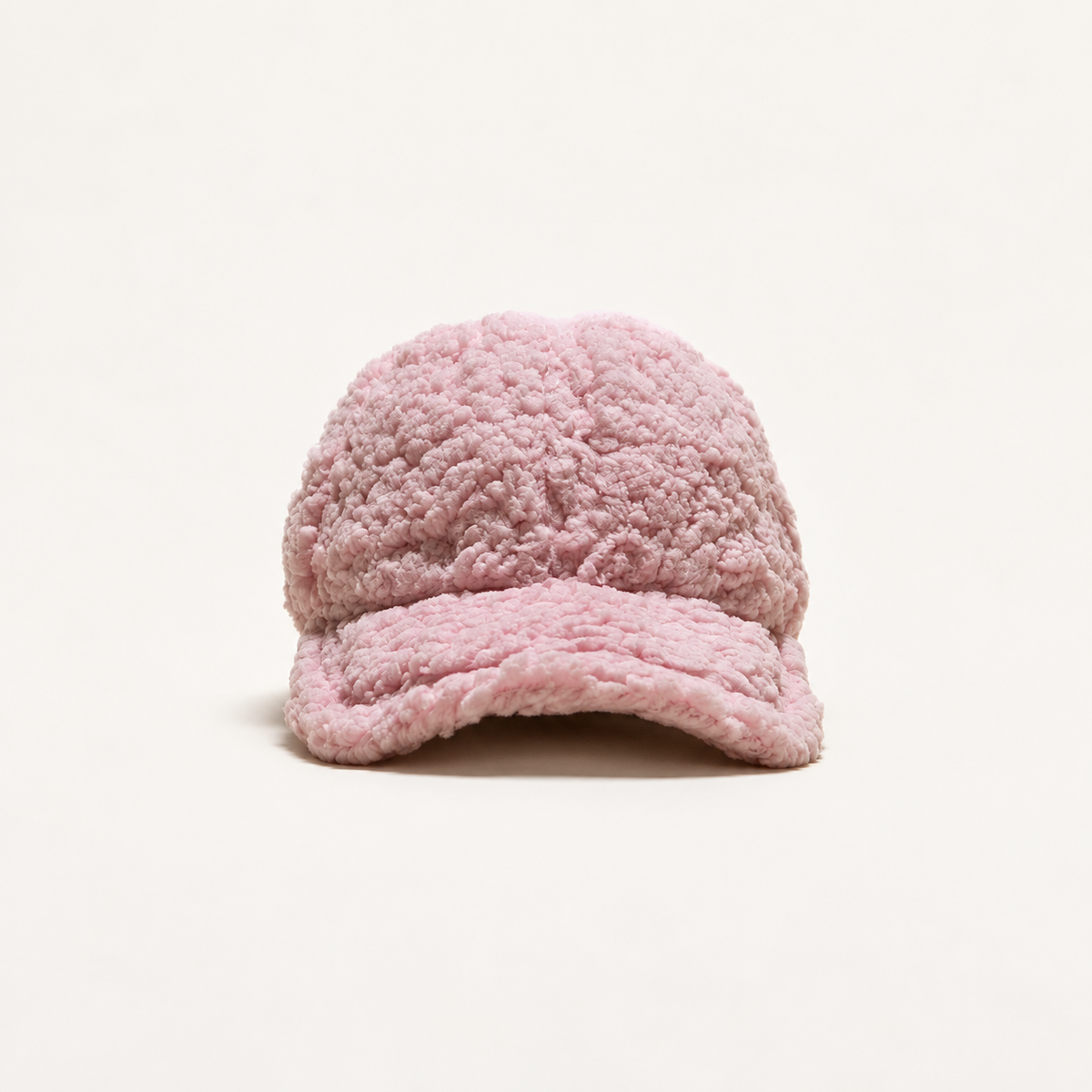baseball cap in teddy sherpa