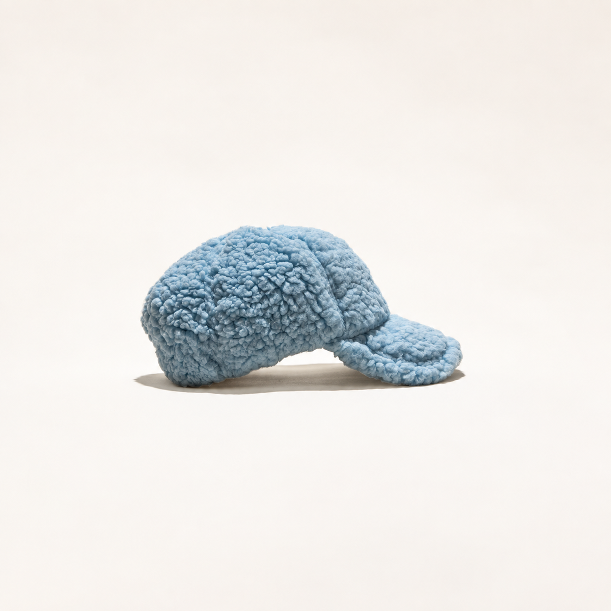 baseball cap in teddy sherpa