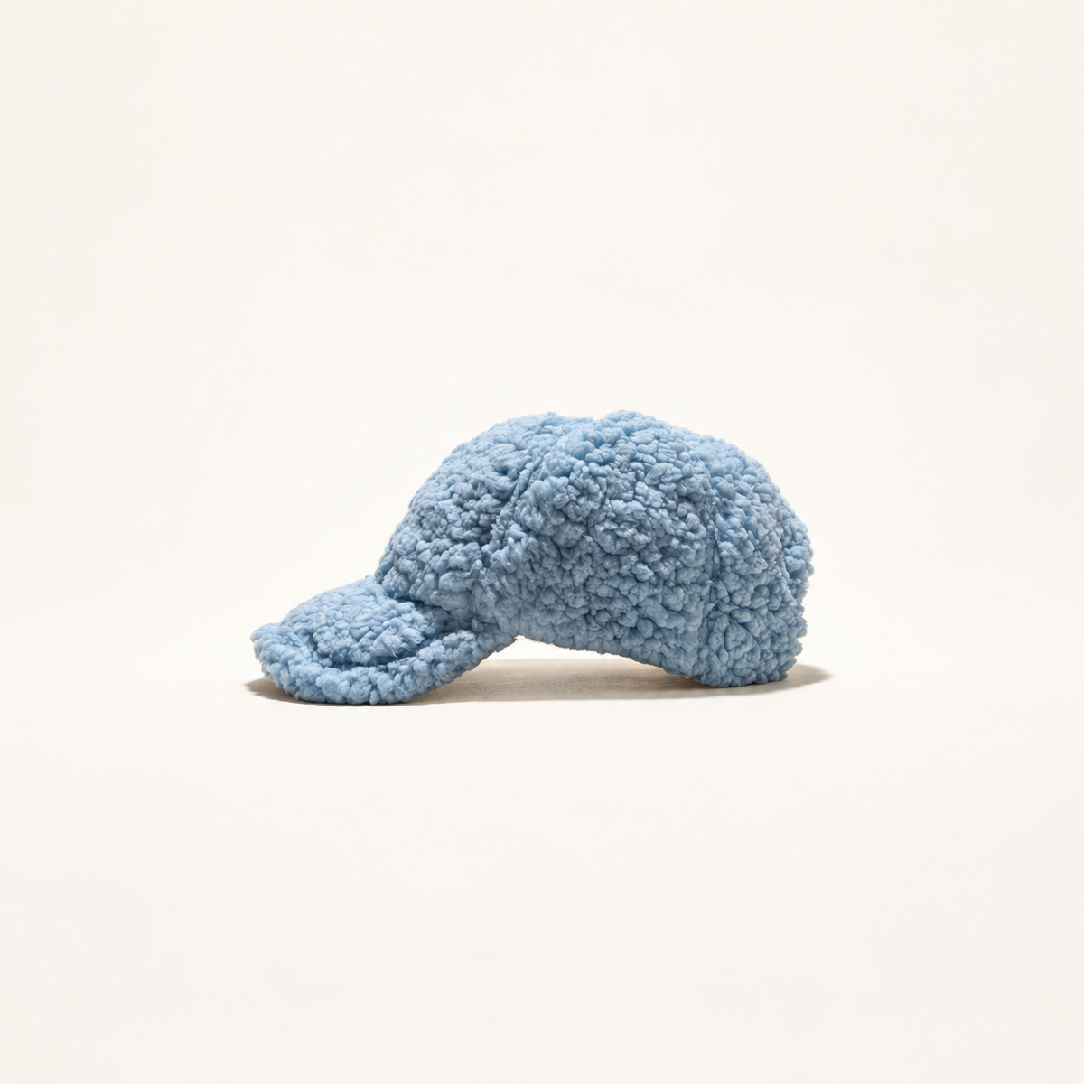 baseball cap in teddy sherpa