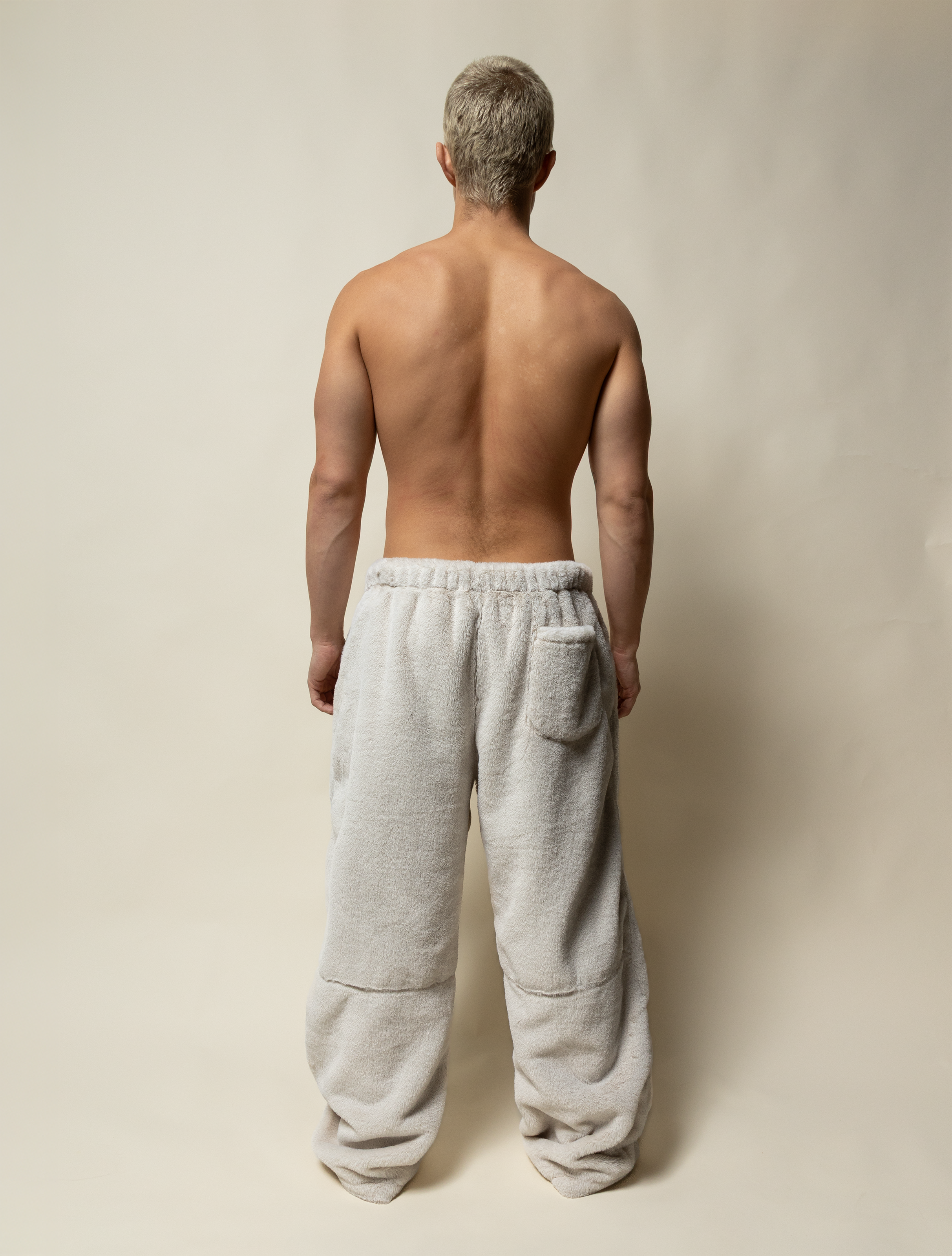 baggy sweats in minky fur