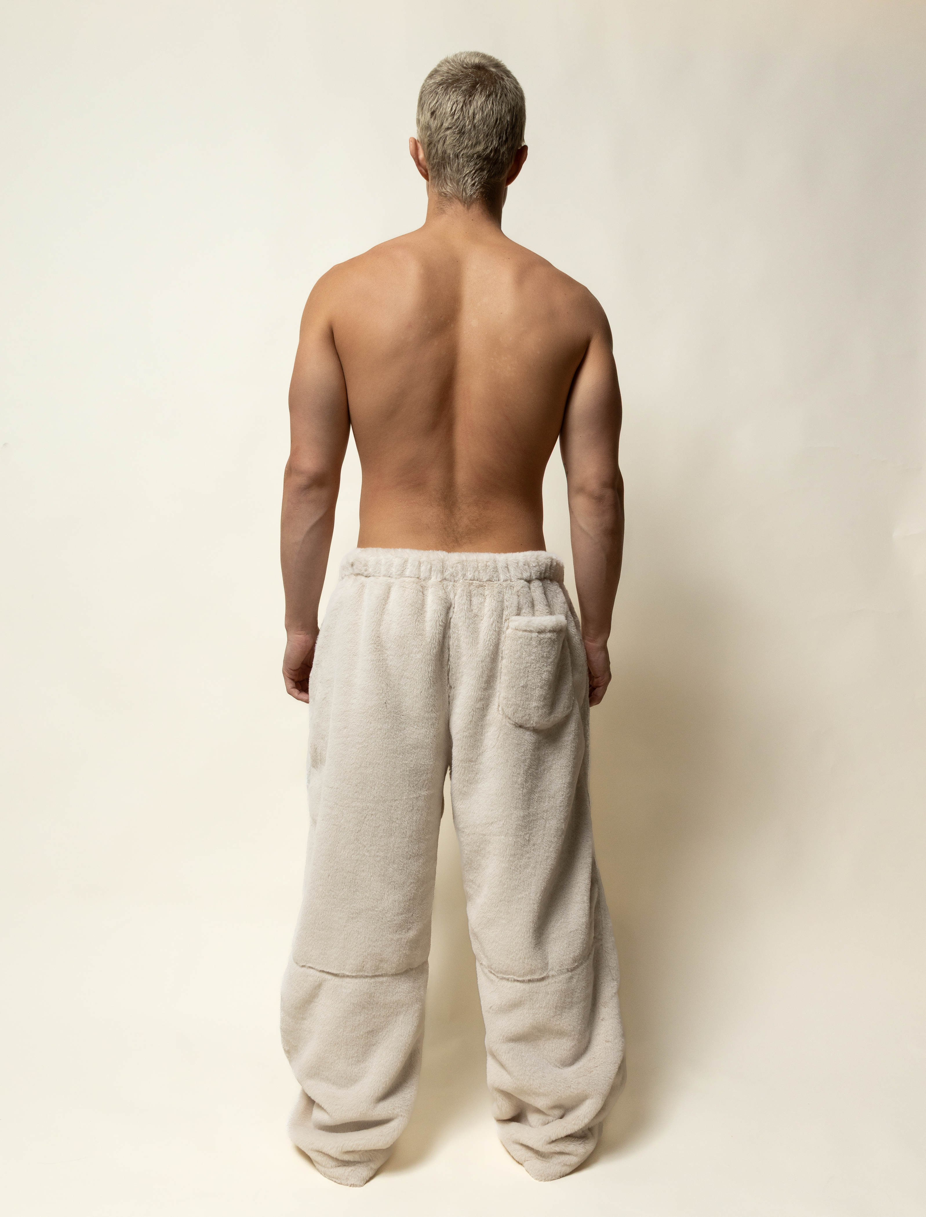 baggy sweats in minky fur