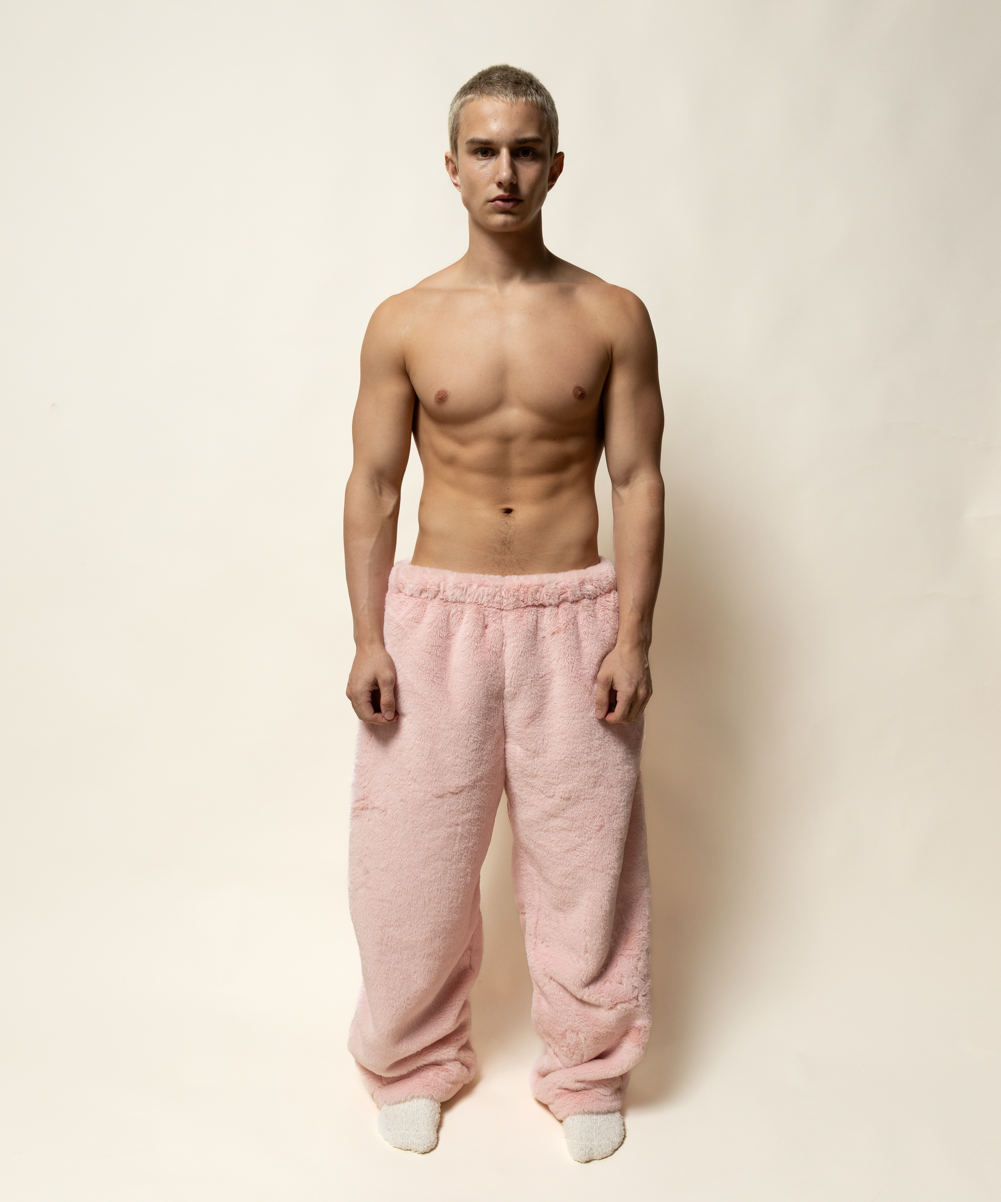 baggy sweats in minky fur