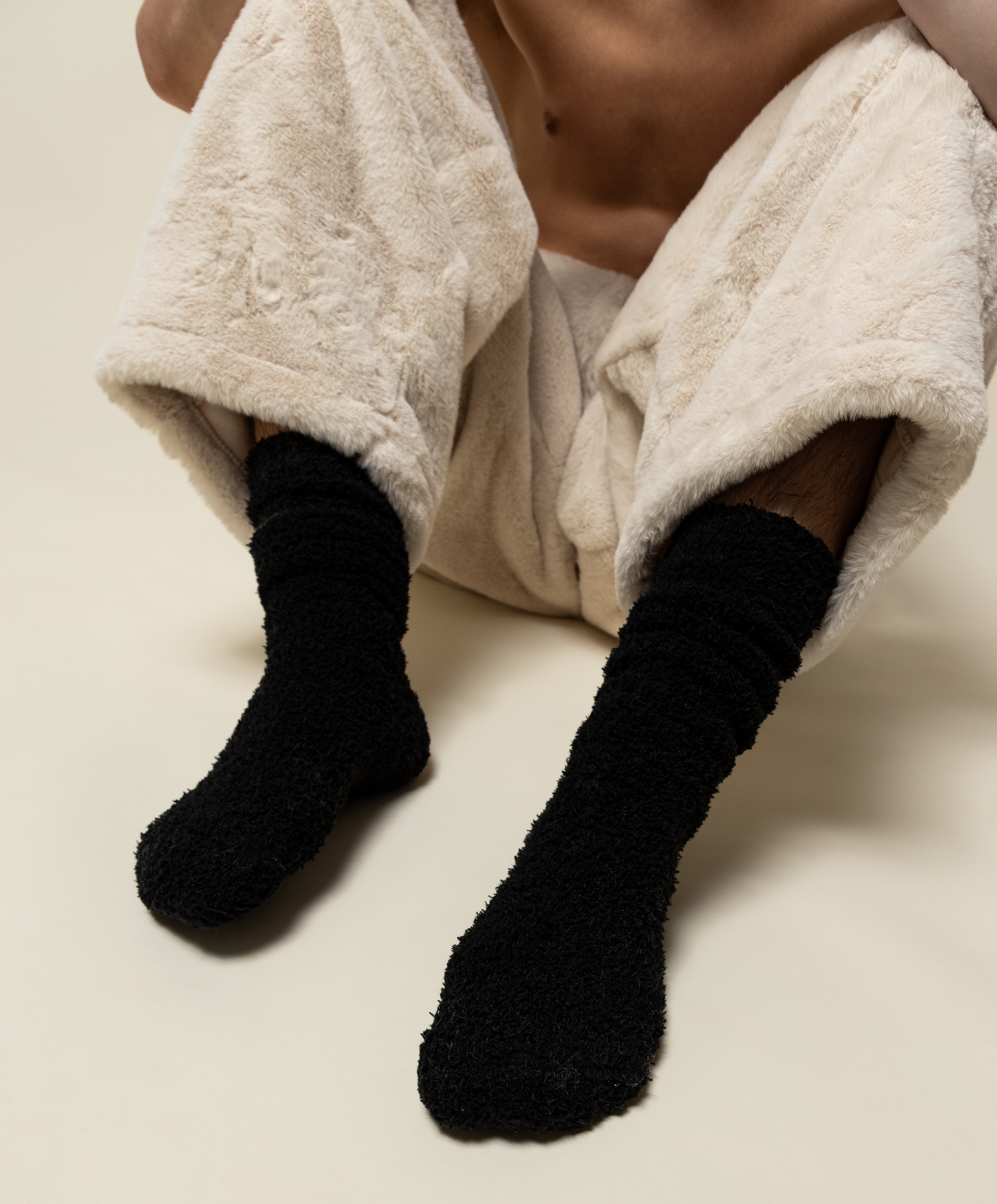 slouchy sherpa socks