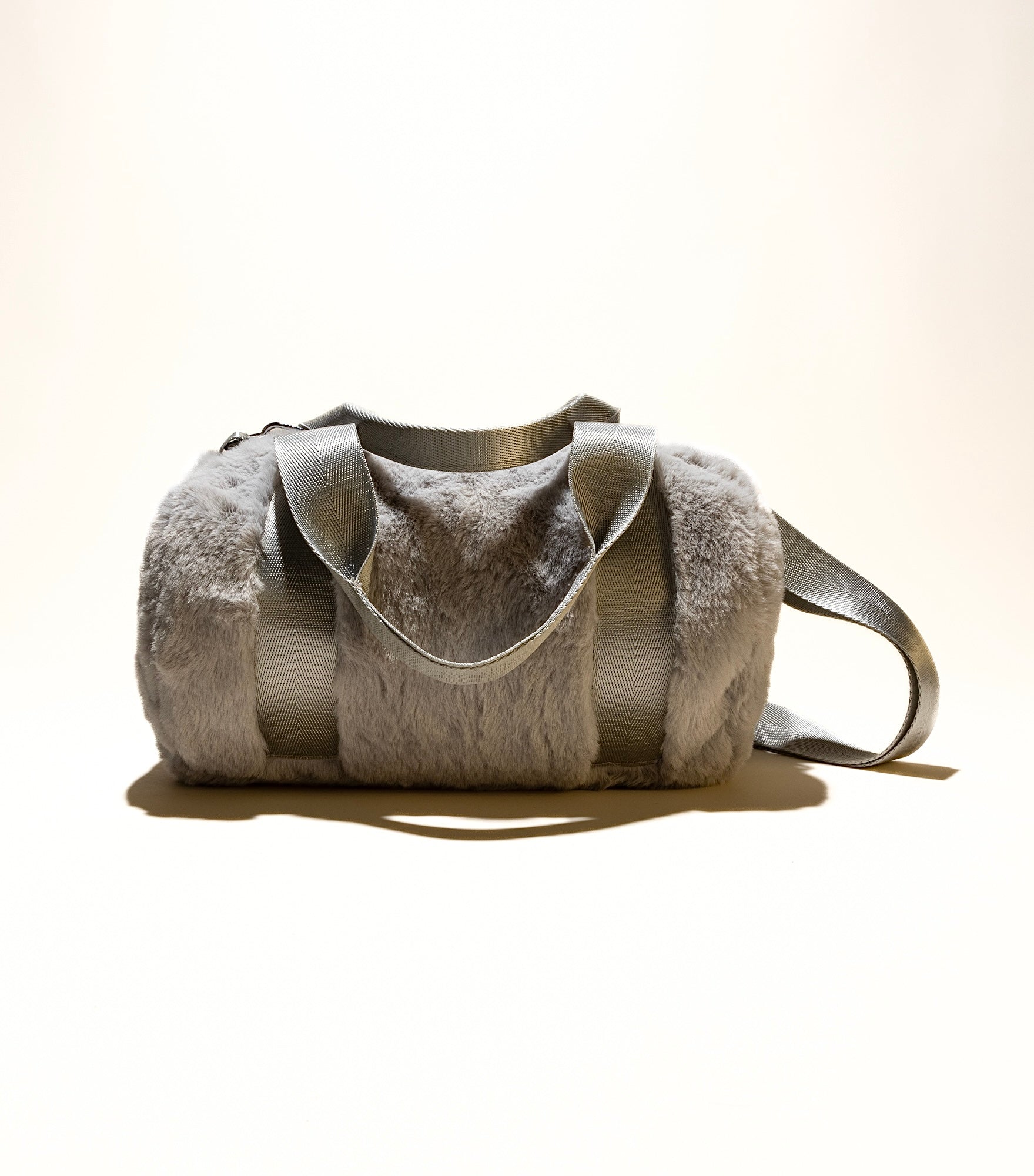 Fluffy Fur Mini Duffel - Stone