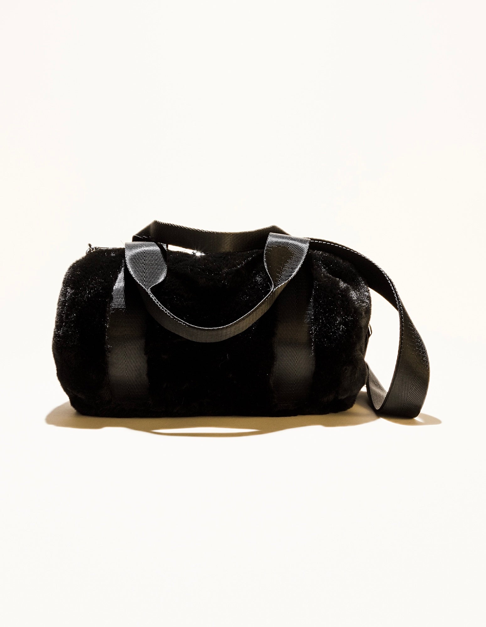 Fluffy Fur Mini Duffel - Midnight