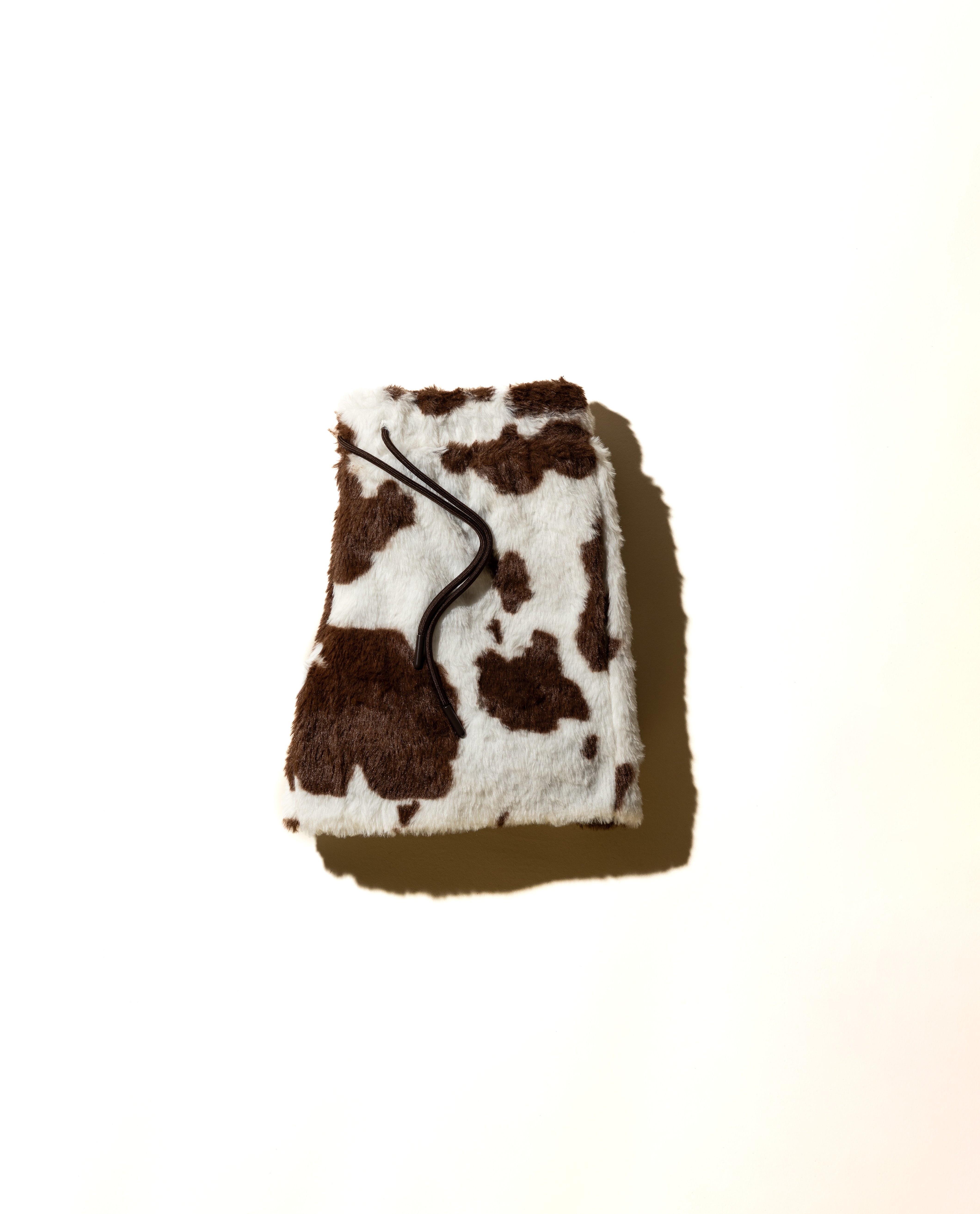 Cow print fuzzy fluffy shorts for men to stay cozy