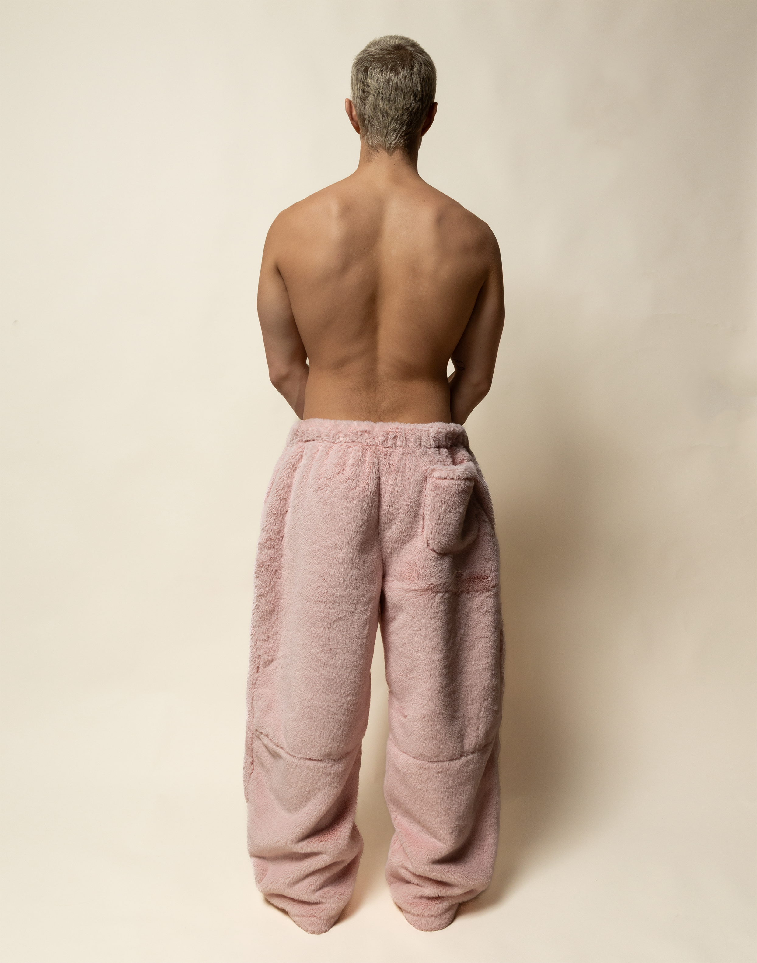 baggy sweats in minky fur