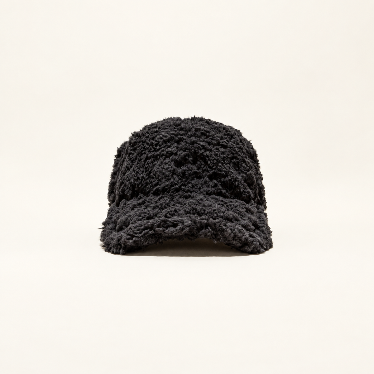 baseball cap in teddy sherpa