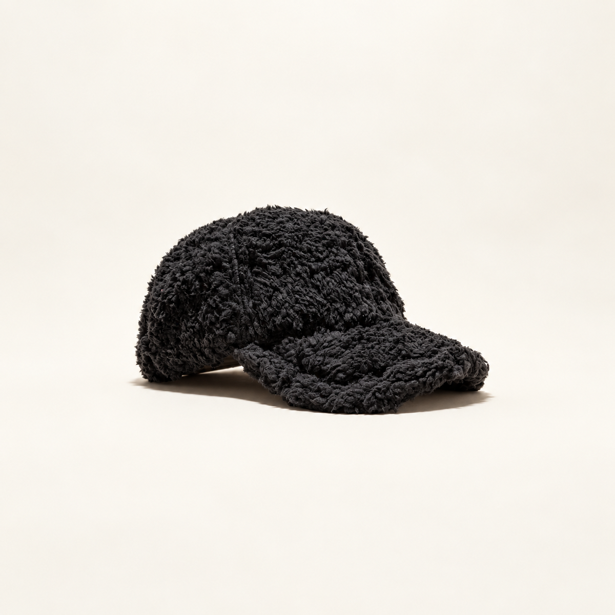 baseball cap in teddy sherpa