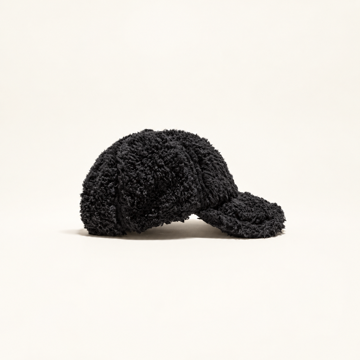 baseball cap in teddy sherpa